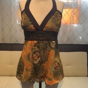 BCX Halter lined Top with detailed band